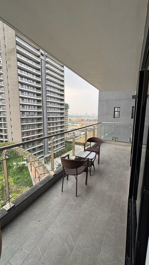 Balcony in 2 BHK Apartment at Krisumi Waterfall Residences, Sector 36a – for Rent