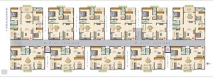 Floor Plan in 2 BHK Apartment at Green Meadows Bachupally, Bachupally – for Sale
