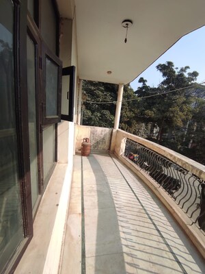 Balcony in 3 BHK Builder Floor at Ansal Sushant Apartments, Sushant Lok I – for Rent