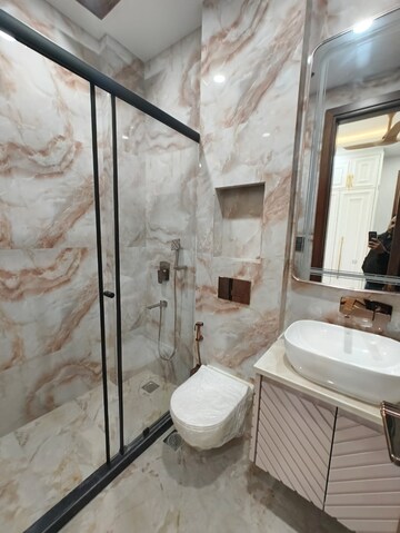 Bathroom in 2 BHK Builder Floor at Chittaranjan Park – for Rent