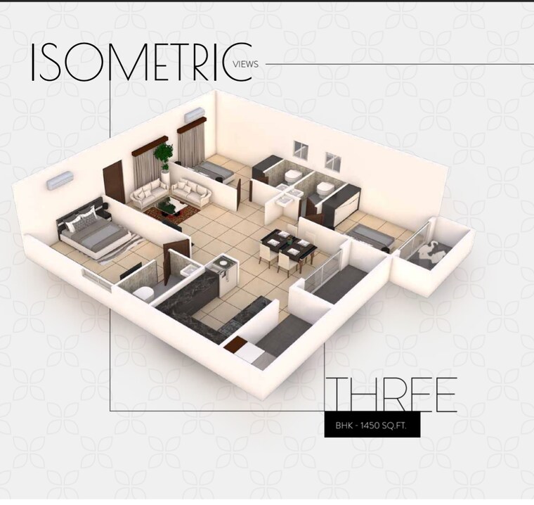 Floor Plan, balagere 3 Bedroom 1655 Sq.Ft. Apartment In Balagere Bangalore 9707187