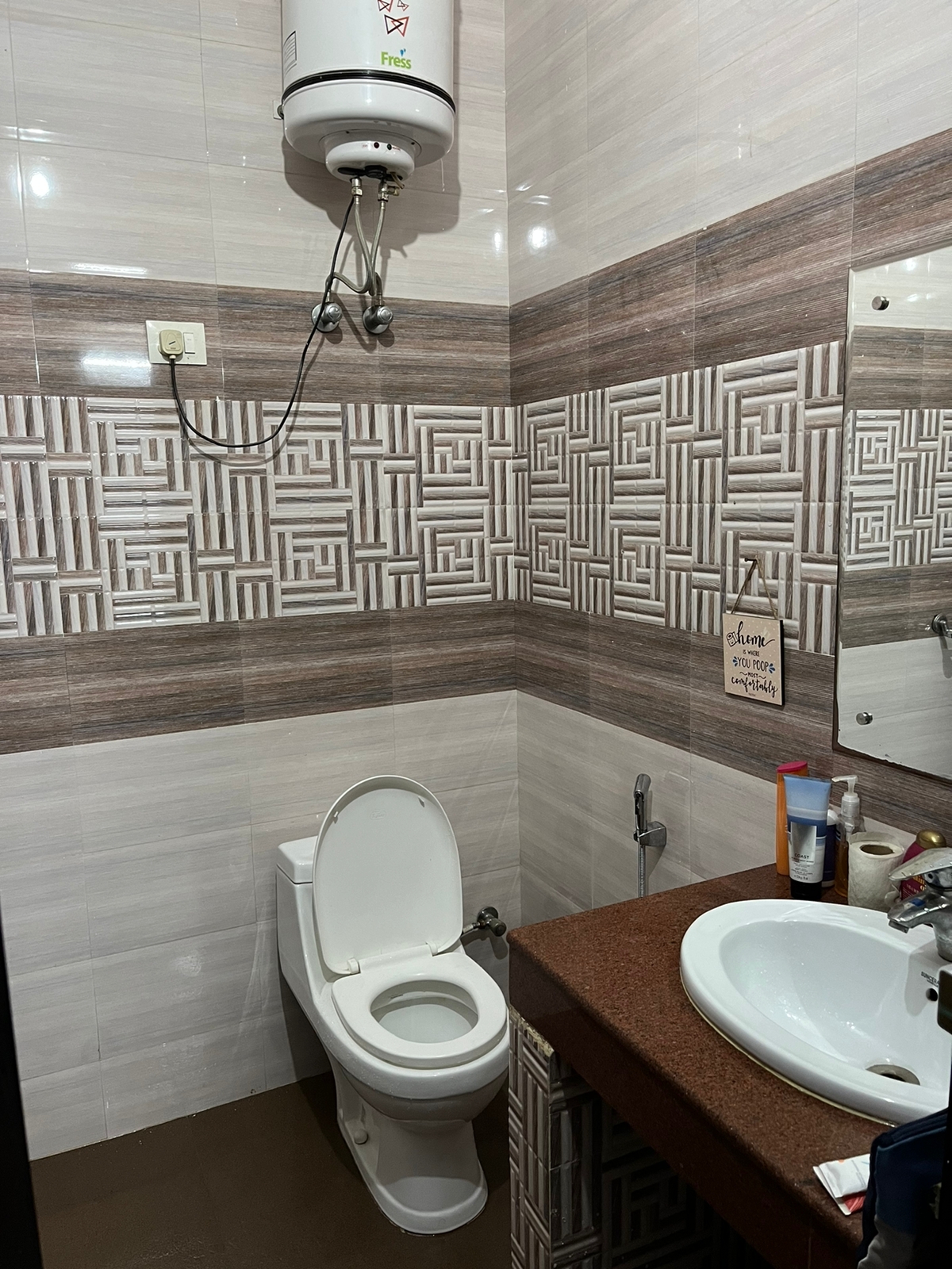 Bathroom in 2 BHK Independent House at Maple Crescent, Sector 43 – for Rent