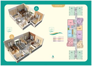 Floor Plan in 2 BHK Apartment at Salugara – for Sale
