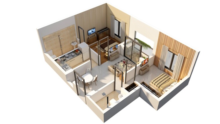 Floor Plan, salugara 3 Bedroom 1065 Sq.Ft. Apartment In Salugara Siliguri 9709177