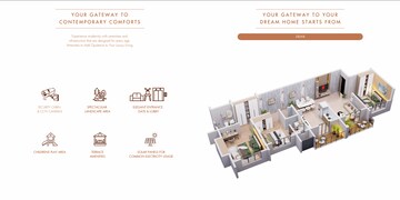 Floor Plan in 3 BHK Apartment at Swastik Nakshatra Heights, Tembhode – for Sale
