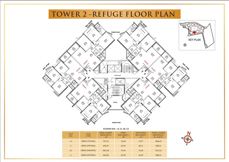 Master Plan, pride-purple-park-titan 3 Bedroom 1212 Sq.Ft. Apartment In Hinjewadi Pune 9710236