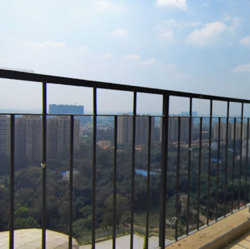 Balcony in 2 BHK Apartment at Bhartiya Nikoo Homes Phase 2, Kannur – for Rent