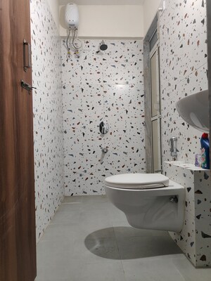 Bathroom in 1 BHK Apartment at Raunak Residency Thane, Pokhran Road No One – for Rent