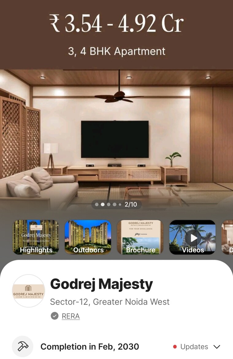 undefined, godrej-majesty 3 Bedroom 1754 Sq.Ft. Apartment In Sector 12 Greater Noida Greater Noida 9712431