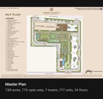 Master Plan in 3.5 BHK Apartment at Godrej Majesty, Sector 12 Greater Noida – for Sale