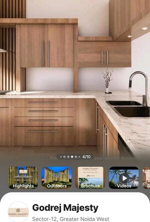 Kitchen in 3.5 BHK Apartment at Godrej Majesty, Sector 12 Greater Noida – for Sale