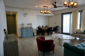 Living Room in 4 BHK Apartment at Lodha World View, Worli – for Rent