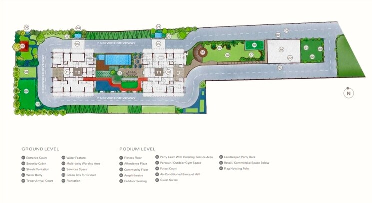 Master Plan, vilas-javedkar-portia 4 Bedroom 2425 Sq.Ft. Apartment In Baner Pune 9712633