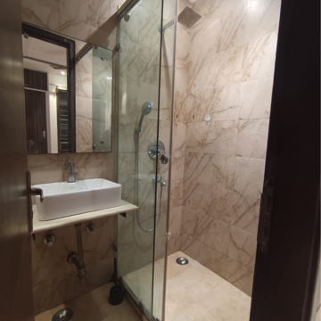 Bathroom in 2 BHK Builder Floor at Malviya Nagar – for Rent