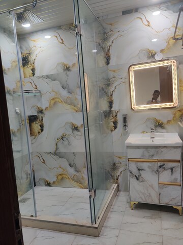 Bathroom in 4 BHK Builder Floor at Safdarjung Enclave – for Sale