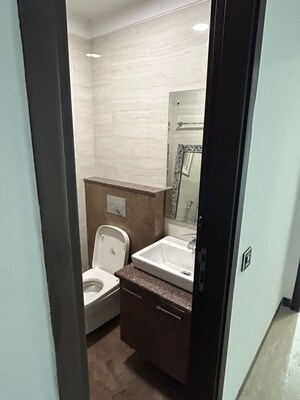 Bathroom in 3.5 BHK Builder Floor at Ansal Sushant Floors, Sushant Lok ii – for Rent