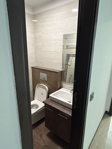 Bathroom in 3.5 BHK Builder Floor at Ansal Sushant Floors, Sushant Lok ii – for Rent