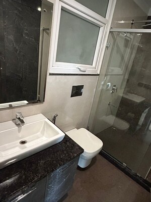 Bathroom in 3.5 BHK Builder Floor at Ansal Sushant Floors, Sushant Lok ii – for Rent