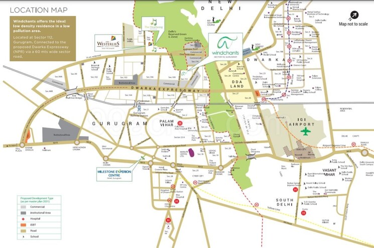 Map Location, experion-windchants 5 Bedroom 6565 Sq.Ft. Apartment In Sector 112 Gurgaon 9713171