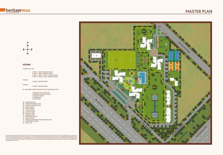 Master Plan, conscient-heritage-max 3.5 Bedroom 1942 Sq.Ft. Apartment In Sector 102 Gurgaon 9713186