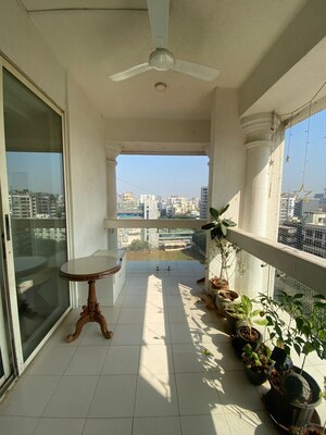 Balcony in 3 BHK Apartment at Shimira Apartment, Khar West – for Rent