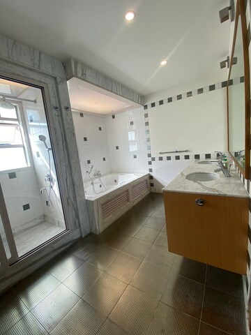 Bathroom in 3 BHK Apartment at Shimira Apartment, Khar West – for Rent