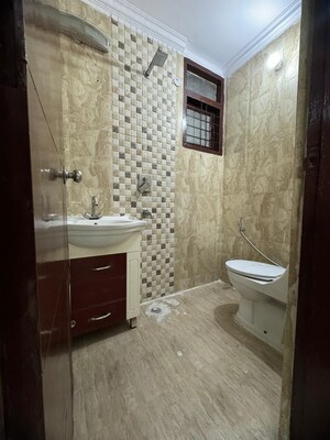 Bathroom in 2 BHK Builder Floor at Chattarpur – for Rent