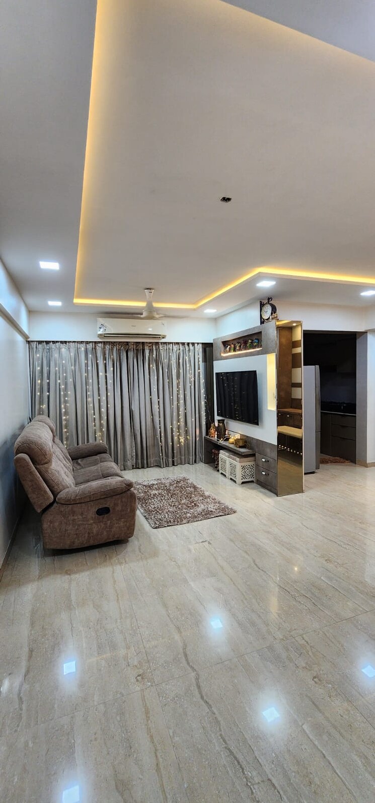 Living Room, new-vegas-plaza 1 Bedroom 410 Sq.Ft. Apartment In Owale Thane 9713965