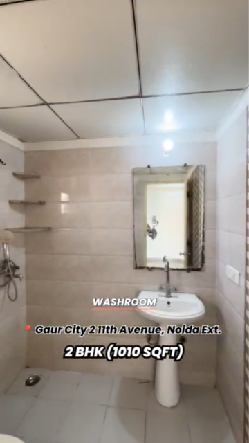 Bathroom in 2 BHK Apartment at Gaur City 2 - 11th Avenue, Sector 16c Greater Noida – for Sale