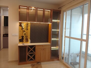 Living Room in 3 BHK Apartment at Aurobindo The Regent, Kondapur – for Rent