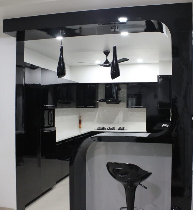 Kitchen, meenakshi-sky-lounge 4 Bedroom 2700 Sq.Ft. Apartment In Kothaguda Hyderabad 9718320