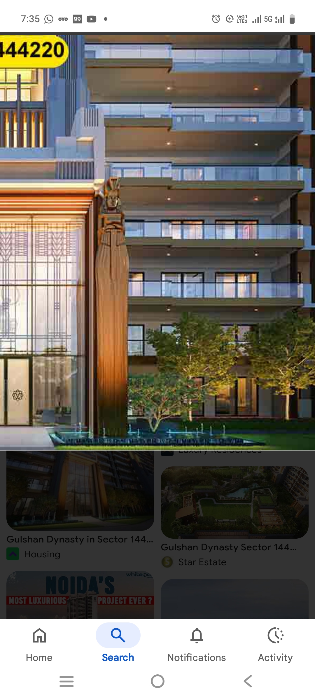 4 BHK + Pooja Room,Servant Room,Study Room,Extra Room 4700 Sq.Ft. Apartment in Gulshan Dynasty