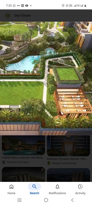 4 BHK Apartment – Exterior View View at Gulshan Dynasty, Sector 144 - for Rent