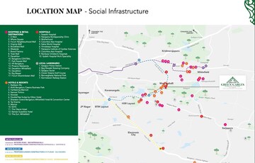 3 BHK Apartment – Map Location View at Prestige Green Gables, Panathur - for Sale