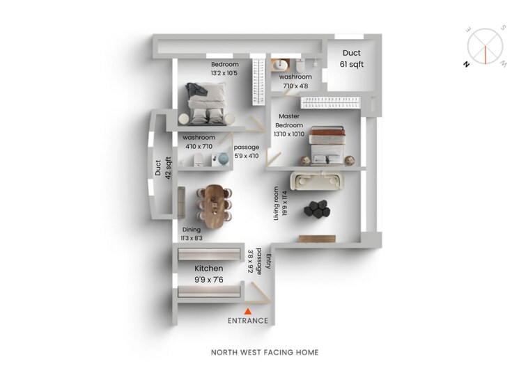 Floor Plan, kalpataru-estate-mumbai 2 Bedroom 1098 Sq.Ft. Apartment In Jogeshwari East Mumbai 9719720