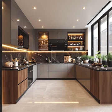 Kitchen in 4 BHK Apartment at Experion Windchants, Sector 112 – for Sale