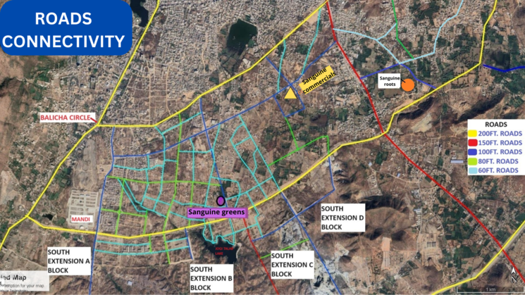 Map Location, nehru baazar Commercial Land 990 Sq.Ft. In Nehru Baazar Udaipur 9720303