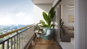 Balcony in 4 BHK Apartment at Kalpataru Vienta, Kandivali East – for Sale