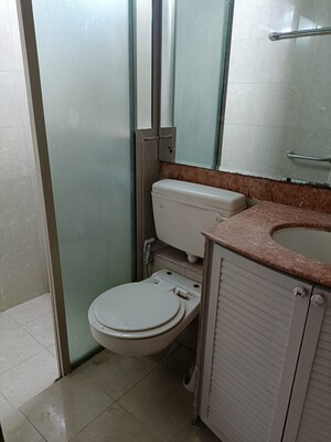 Bathroom in 4 BHK Apartment at Joy Palace CHS, Bandra West – for Rent