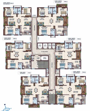 Floor Plan in 3 BHK Apartment at Kollur – for Sale