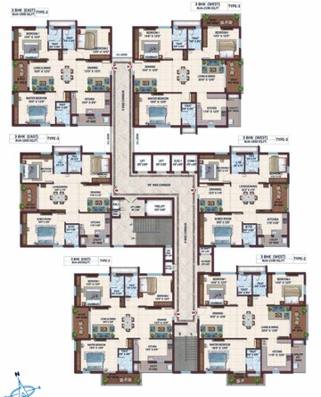 Floor Plan in 3 BHK Apartment at Kollur – for Sale