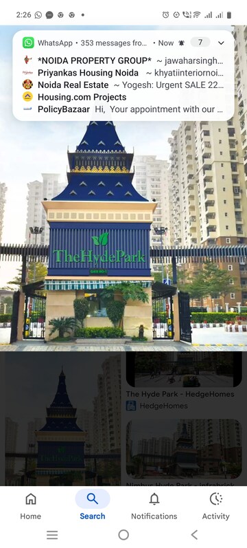 3 BHK Apartment For Sale in Nimbus The Hyde park, Sector 78