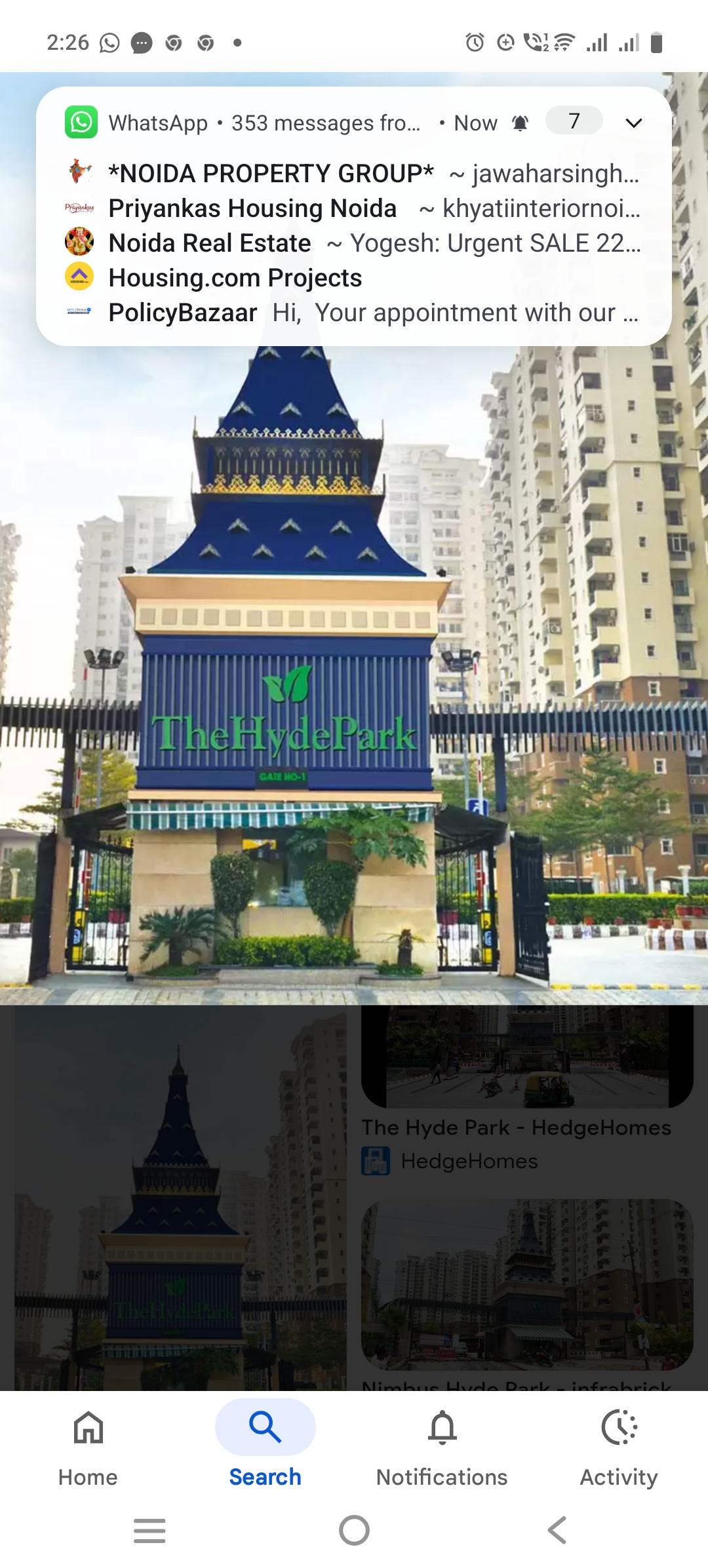 3 BHK + Study Room Apartment For Sale in Nimbus The Hyde park