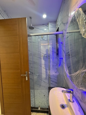 Bathroom in 3 BHK Builder Floor at Chittaranjan Park – for Sale