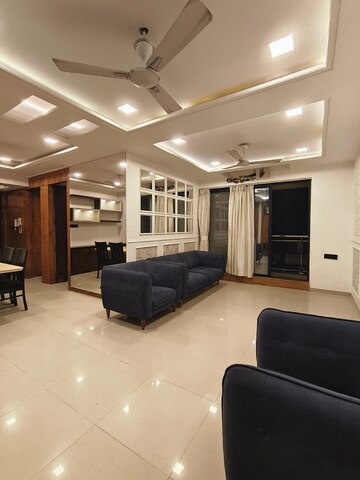Living Room in 3 BHK Apartment at Rustomjee OZone, Goregaon West – for Rent