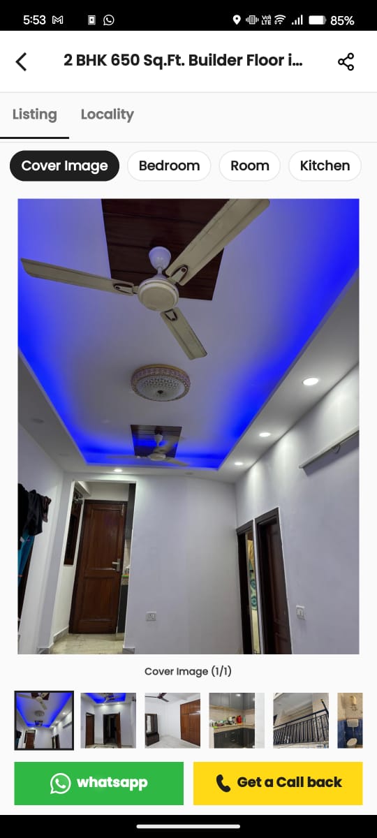 1 BHK Builder Floor For Rent in Khirki Extension 