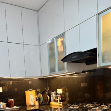 Kitchen in 2 BHK Apartment at Puravankara Palm Beach, Essel Gardens – for Rent