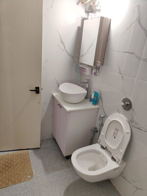 Bathroom in 3 BHK Apartment at Puravankara Purva Graces, Amrutahalli – for Rent