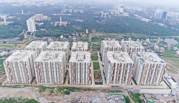 Exterior View, my-home-vihanga 3 Bedroom 1700 Sq.Ft. Apartment In Gachibowli Hyderabad 9721876