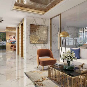 Living Room in 3 BHK Apartment at Smart World Gems, Sector 89 – for Sale